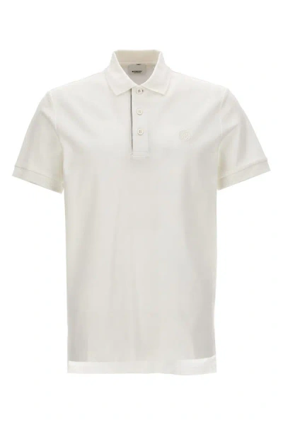 Burberry Men 'eddie' Polo Shirt In White