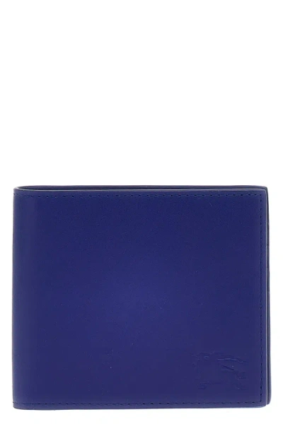 Burberry Men 'equestrian Knight Design' Wallet In Blue