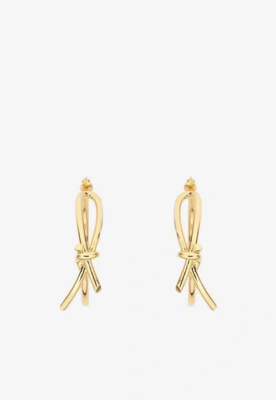 Ferragamo Bow Hoop Earrings In Gold