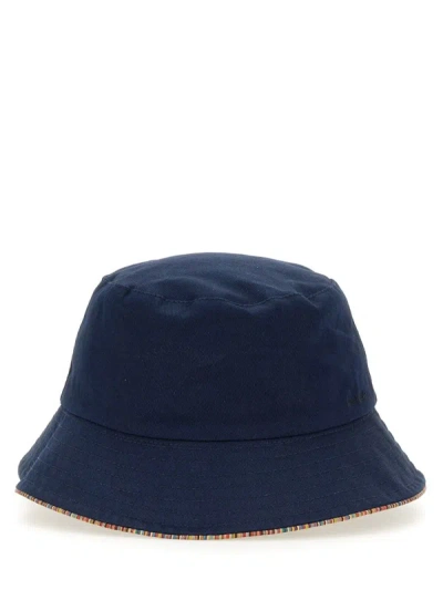 Paul Smith Reversible Bucket Hat In Blue