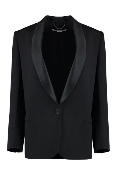 Stella Mccartney Single-breasted One Button Jacket In Black