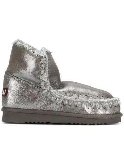 Mou Whip-stitch Metallic Boots