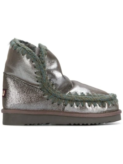 Mou Whipstitched Boots In Metallic
