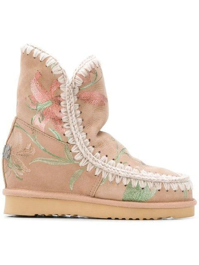 Mou Flower Boots In Neutrals
