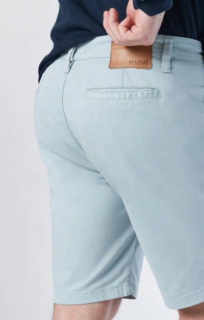 Mavi Simon Shorts In Slate Twill In Light Blue