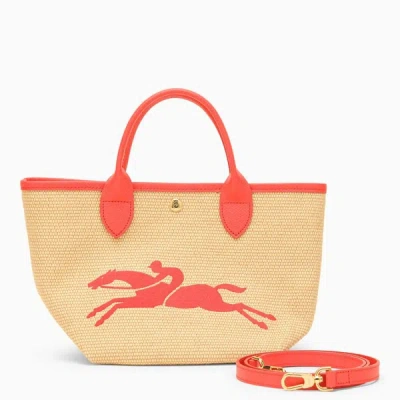 Longchamp Strawberry/beige S Le Panier Bag In Red