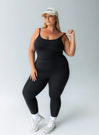 Princess Polly Active Go Getter Activewear Jumpsuit In Black
