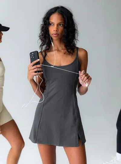 Princess Polly Active Ambition Activewear Mini Dress In Grey