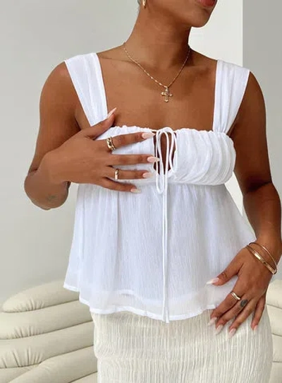 Princess Polly Mooney Top In White