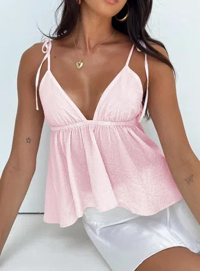 Princess Polly Hearts Flutter Top Pink