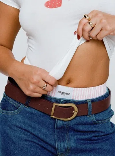 Princess Polly Lower Impact Breslin Belt In Brown