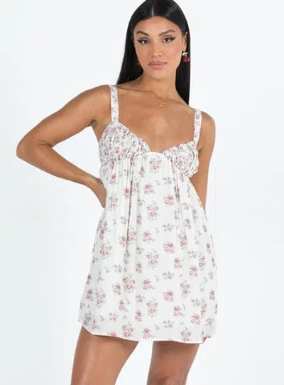 Princess Polly Lower Impact Vance Mini Dress In Pink / Floral