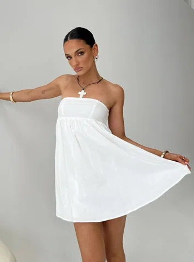 Princess Polly Osment Strapless Mini Dress In White