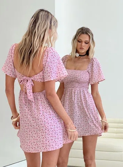 Princess Polly Summer Nights Mini Dress In Pink Floral