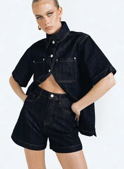 Pp Dnm Whitaker Shorts In Dark Denim