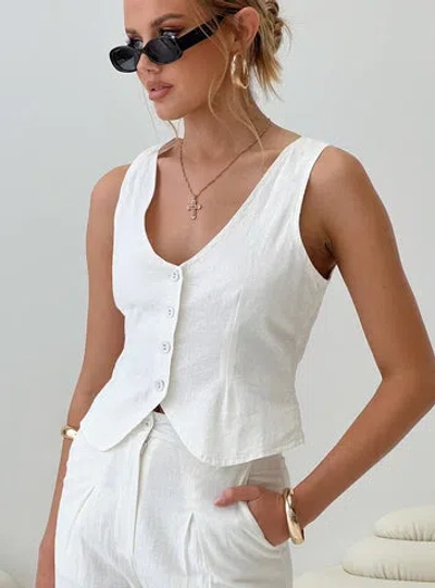 Princess Polly Sofi Vest Top In Natural