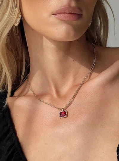 Princess Polly Lower Impact Astryd Necklace In Red