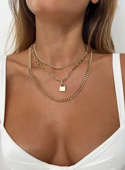 Princess Polly Lower Impact Project Necklace Set In Gold