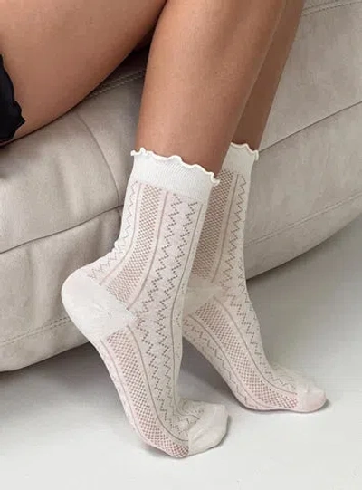 Princess Polly Kylese Socks In Cream