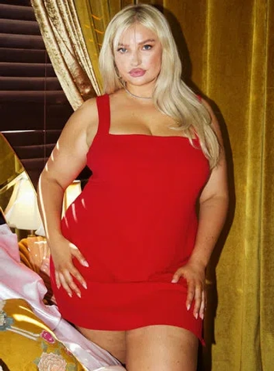 Princess Polly Curve Bombshell Mini Dress In Red