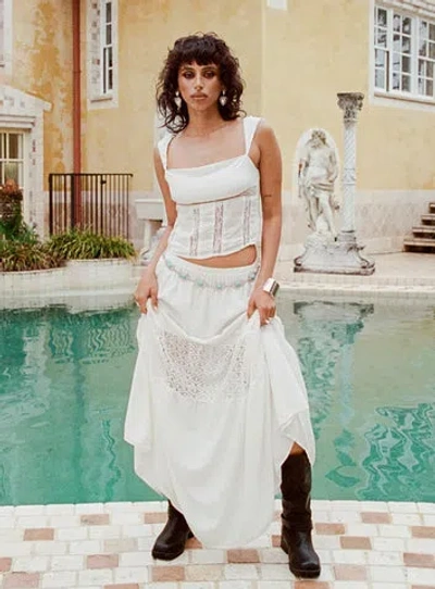 Princess Polly Reiser Lace Maxi Skirt In White