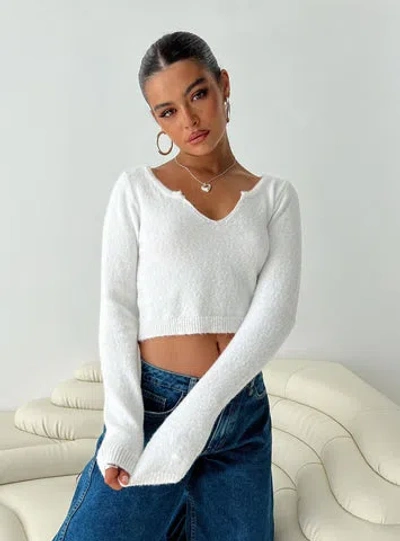 Princess Polly Lower Impact Shalini Long Sleeve Top In White