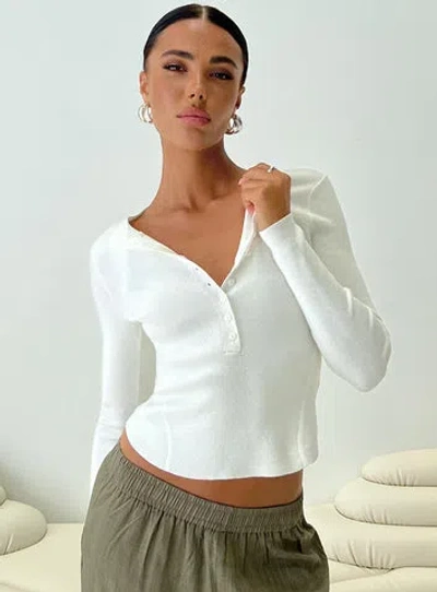 Princess Polly Verica Long Sleeve Top In White