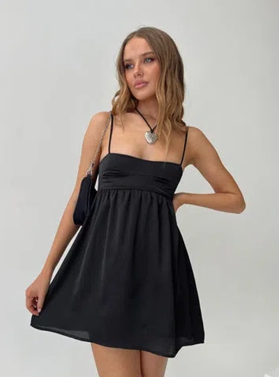 Princess Polly Lower Impact Ortega Mini Dress In Black