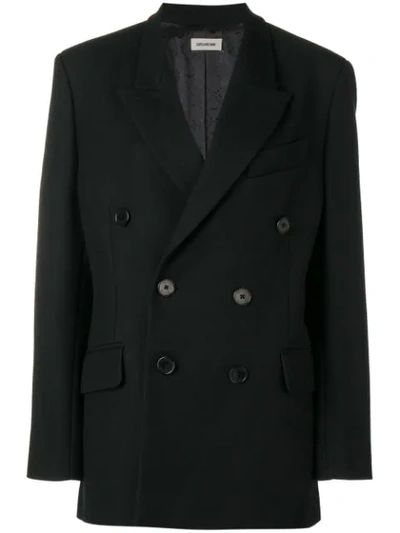 Zadig & Voltaire Zadig&voltaire Fashion Show Oversize Double-breasted Coat - Black