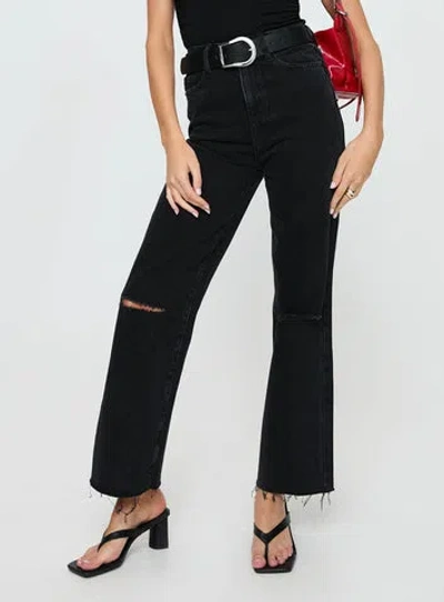Princess Polly Thorne Denim Jeans In Washed Black