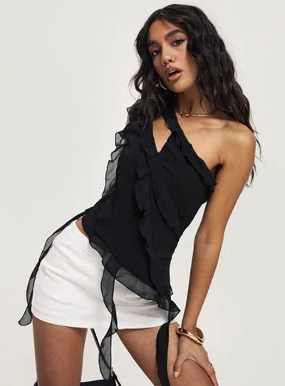 Princess Polly Timmie One Shoulder Top In Black