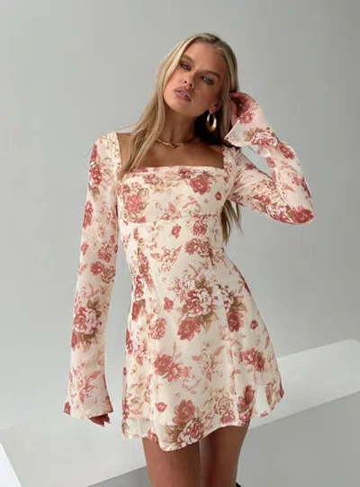 Princess Polly Valentin Long Sleeve Mini Dress In Floral