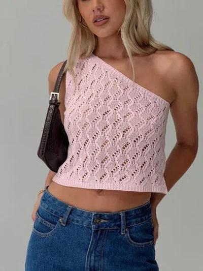 Princess Polly Lower Impact Anthinie One Shoulder Top In Pink