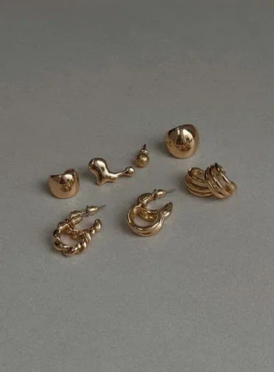 Princess Polly Lower Impact Pantheress Earring Pack Gold
