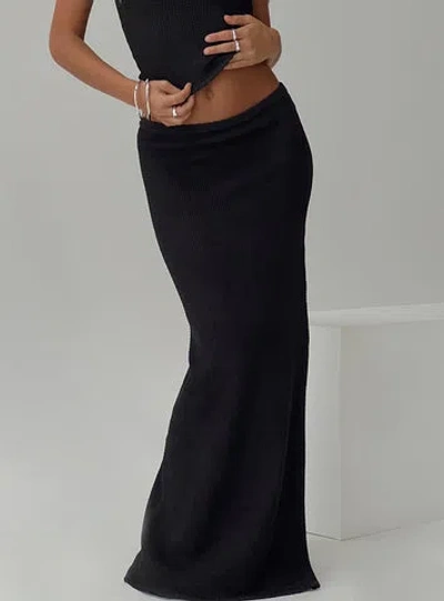 Princess Polly Lower Impact Just Like That Maxi Skirt In Black