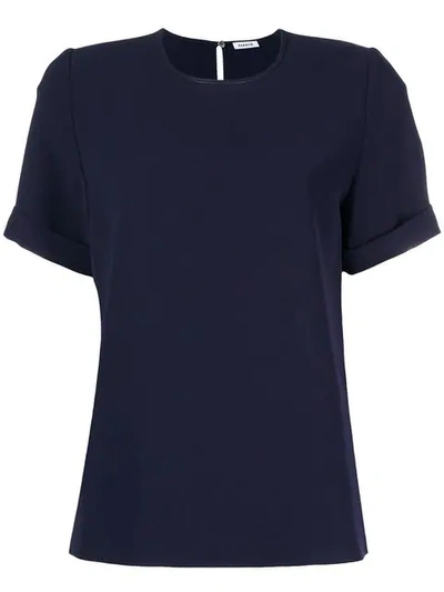 P.a.r.o.s.h Round Neck T-shirt In Blue
