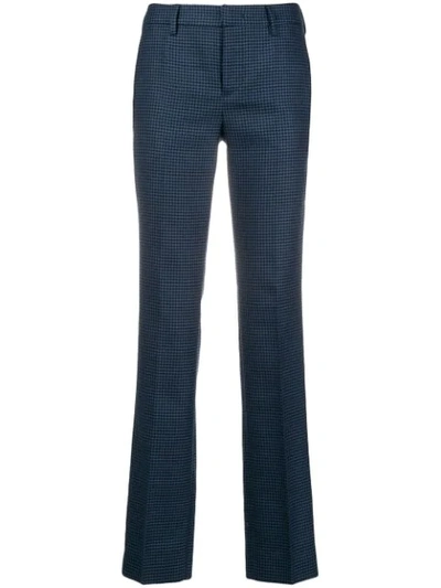 Pt01 Houndstooth Trousers In Blue