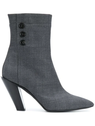 A.f.vandevorst Pointed Heel Boots In Grey