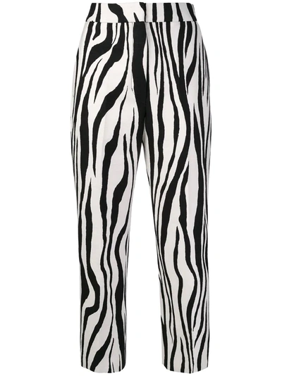 Ports 1961 Zebra Print Trousers In White