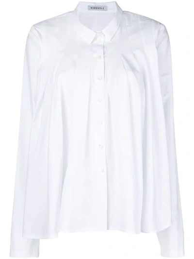 Rundholz Asymmetric Pleated Shirt In White