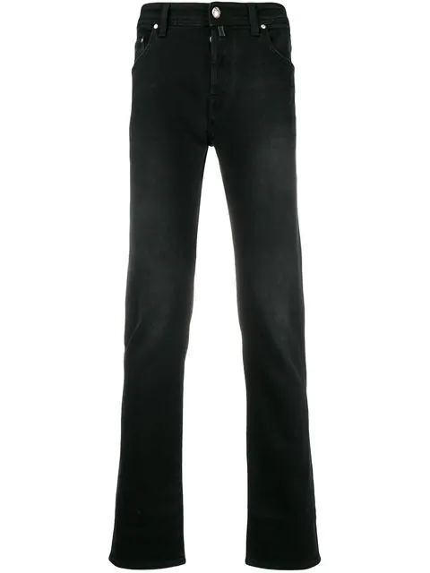 Jacob Cohen Handkerchief Straight-leg Jeans In Black | ModeSens