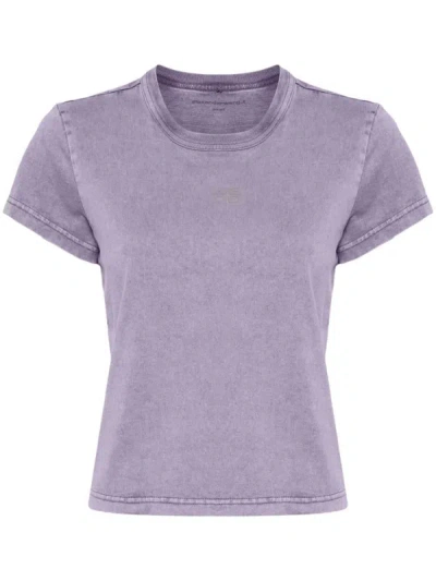 Alexander Wang T-shirt With Logo In Purple