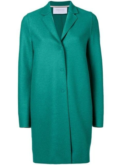 Harris Wharf London Cocoon Midi Coat In Green