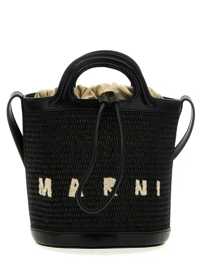 Marni Tropicalia Crossbody Bags Black In Animal Print