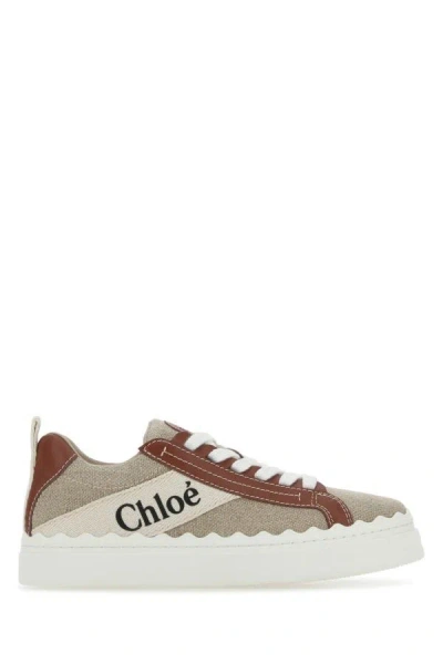 Chloé Chloe Woman Multicolor Fabric And Leather Lauren Sneakers