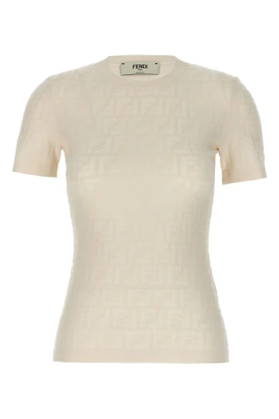 Fendi Women 'ff' Sweater In White