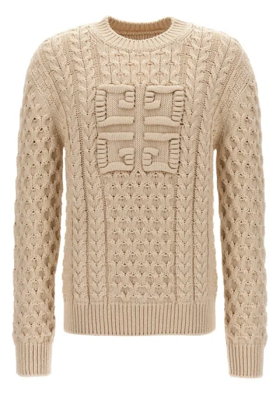 Givenchy Men Logo Sweater In Cream