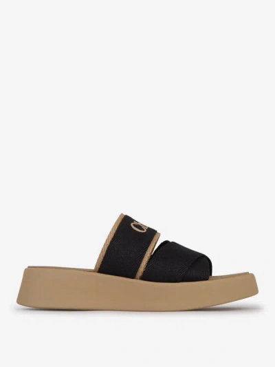 Chloé Mila Platform Sandals In Negre