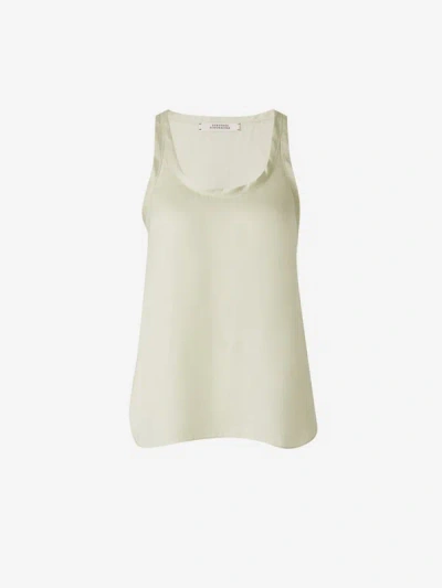 Dorothee Schumacher Satin Tank Top In Verd Menta