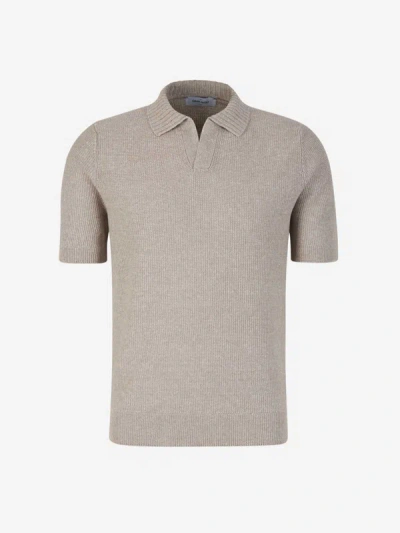 Gran Sasso Skipper Linen Polo In Beix